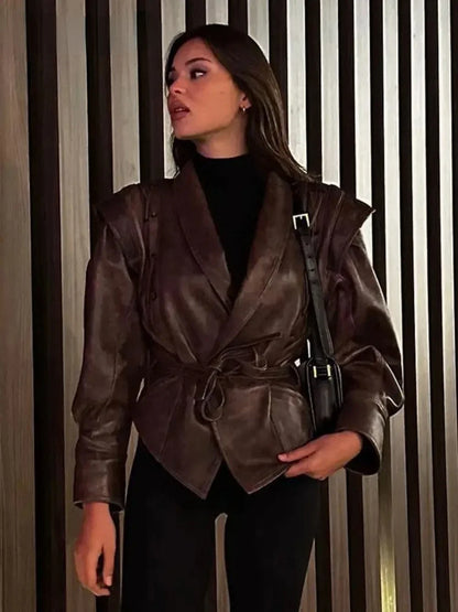 Bianca Faux Leather Jacket