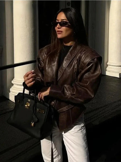 Bianca Faux Leather Jacket