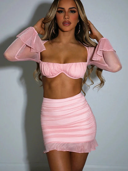 Skylar Sparkle Sexy 2-Piece Dress Set